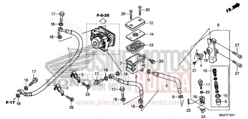 POMPA FRENO POSTERIORE (ABS) CB500XAD di 2013